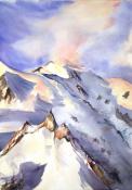 Aiguille du Midi et le Mont-Blanc  51 cm X 36 cm